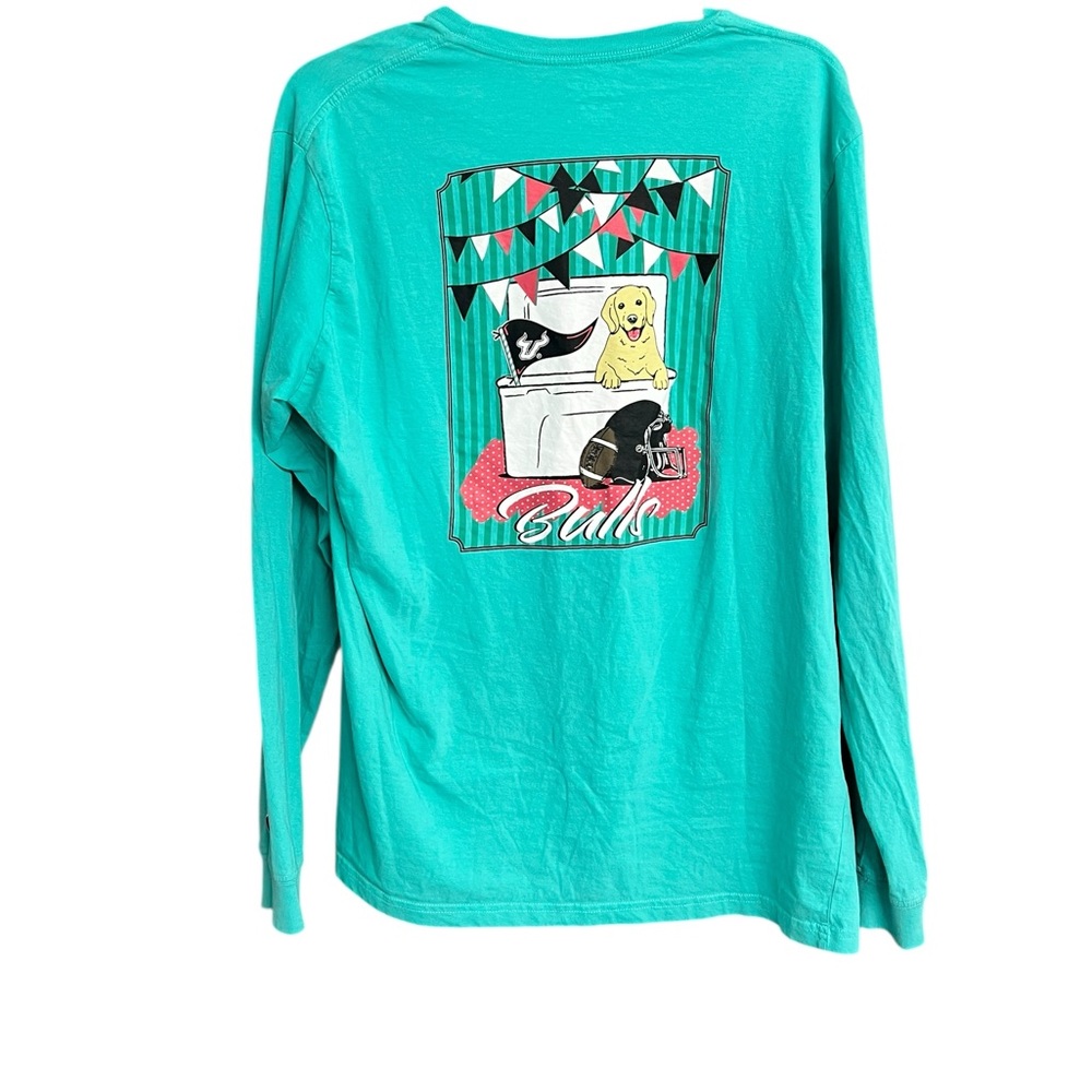 USF Bulls Teal Long Sleeve Shirt University of South Florida Size‎ 2XL